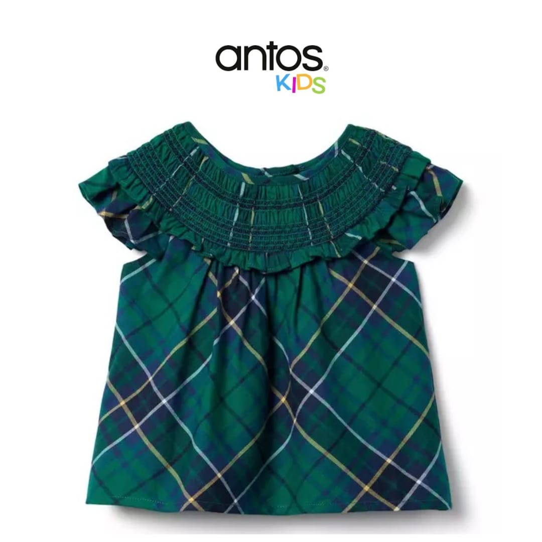 The Tartan Smocked Ruffle Top