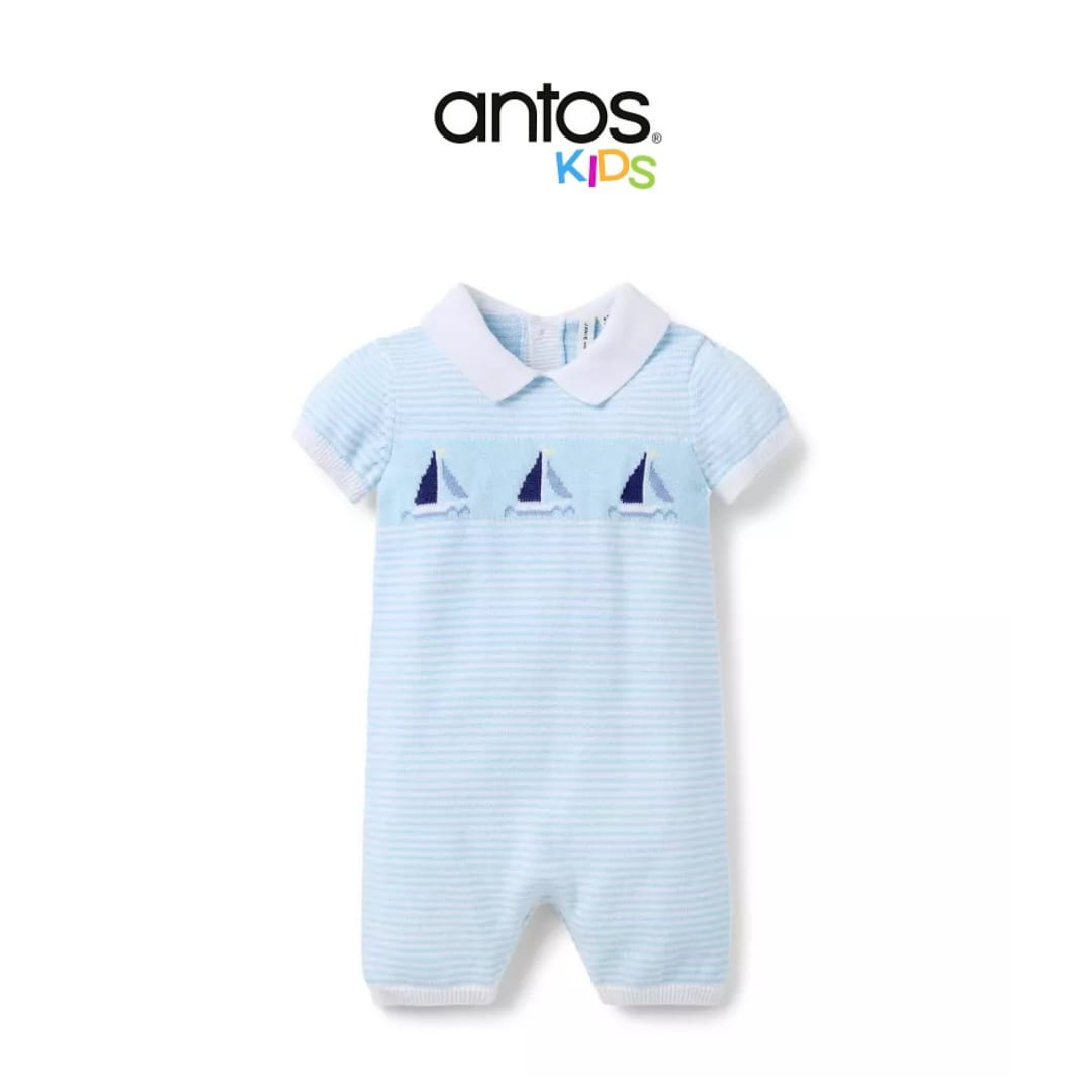Baby Sailboat Striped Romper
