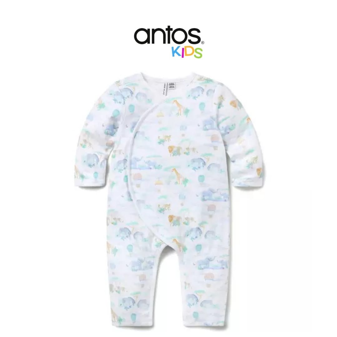 Baby Animal Friends Toile Wrap One-Piece