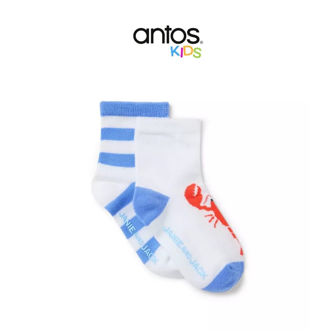 Baby Lobster And Stripe Sock 2 Pack