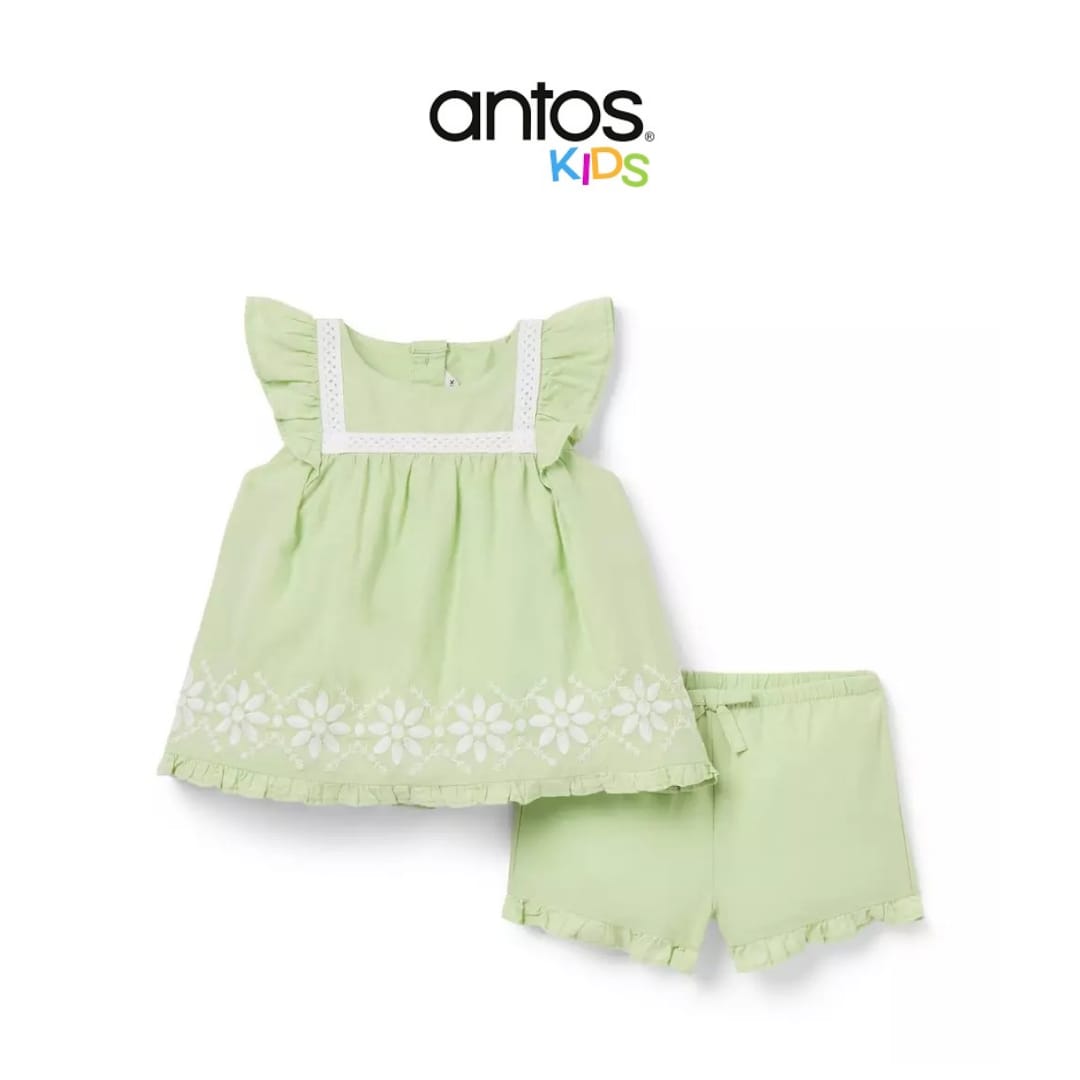 Baby Embroidered Floral Matching Set