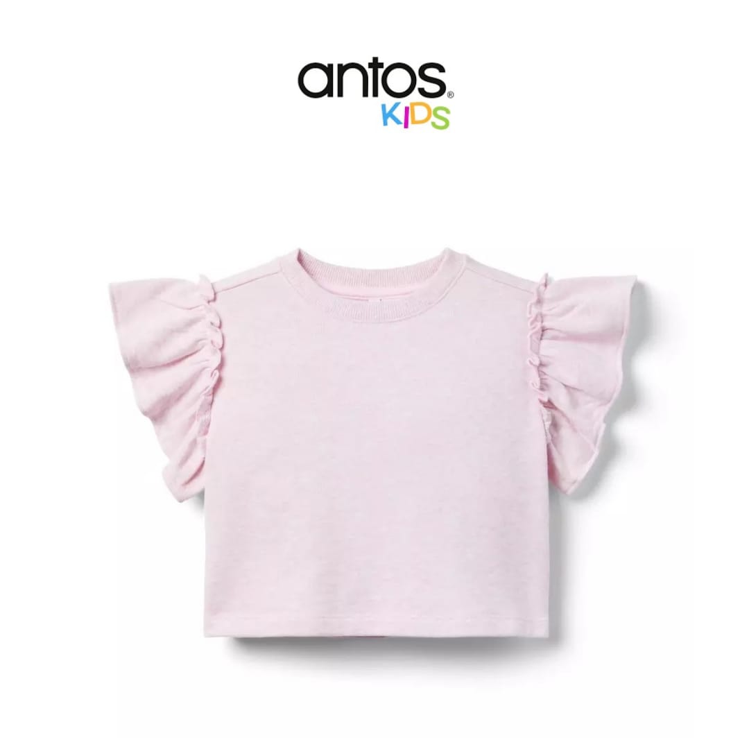 French Terry Ruffle Top