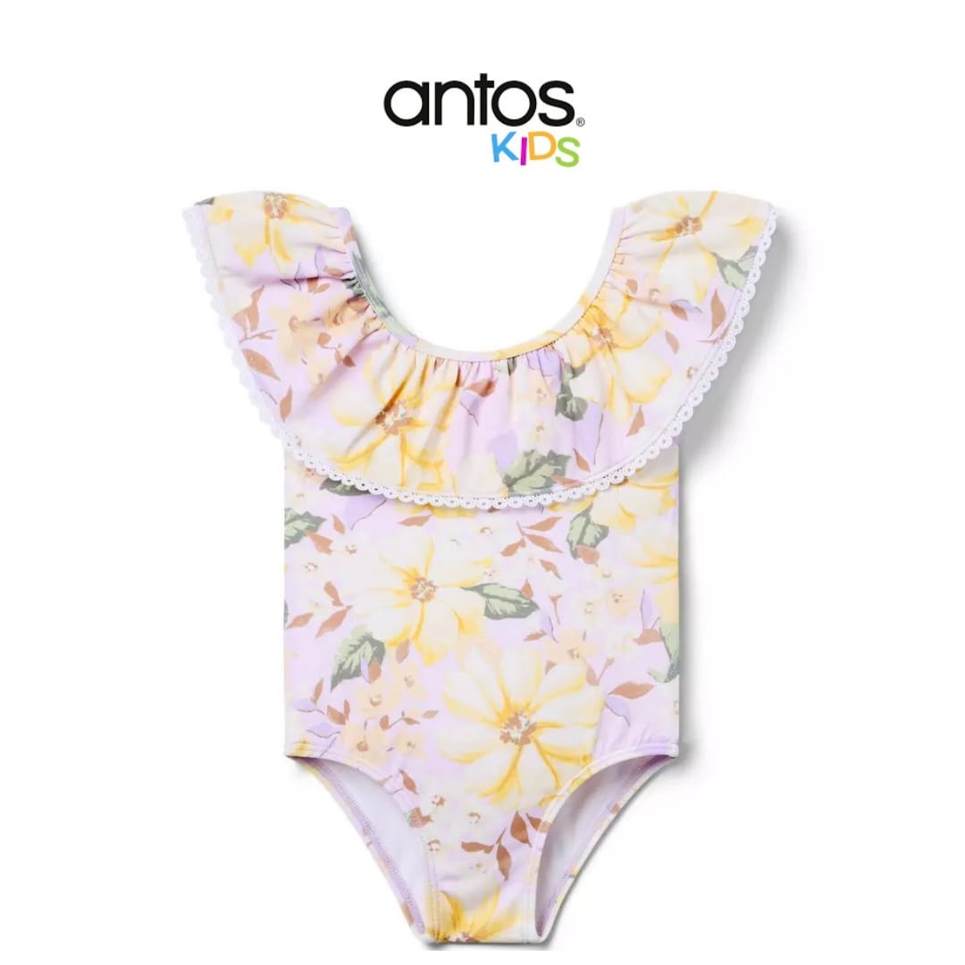 Recycled Floral Ruffle Swimsuit