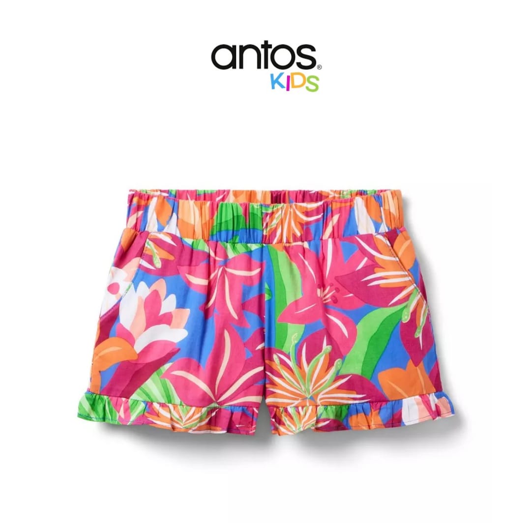 Tropical Floral Ruffle Short