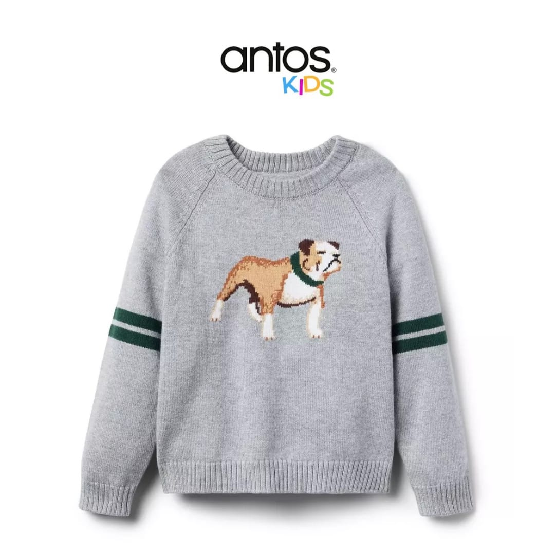 Bulldog Striped Sweater