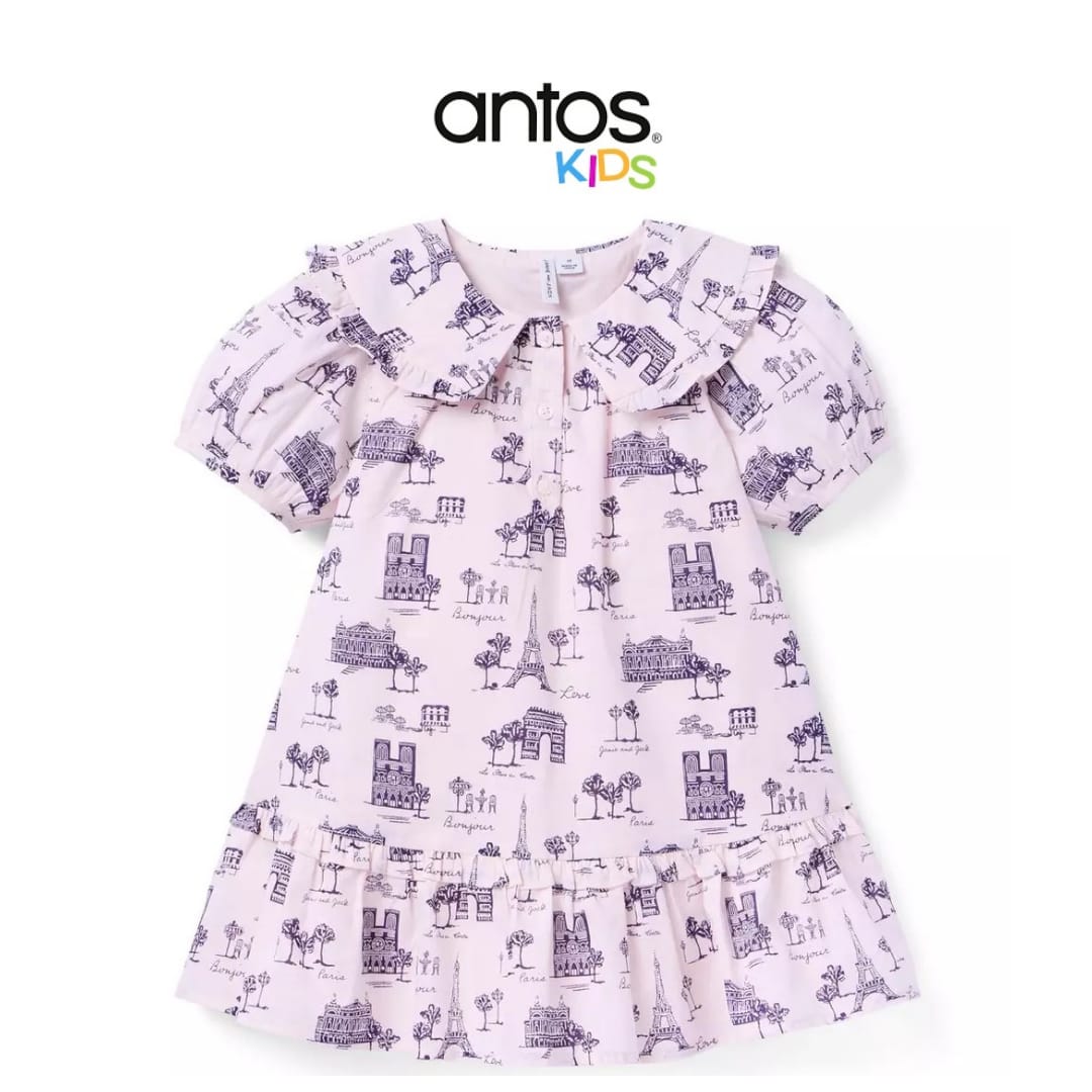 Paris Ruffle Collar Dress