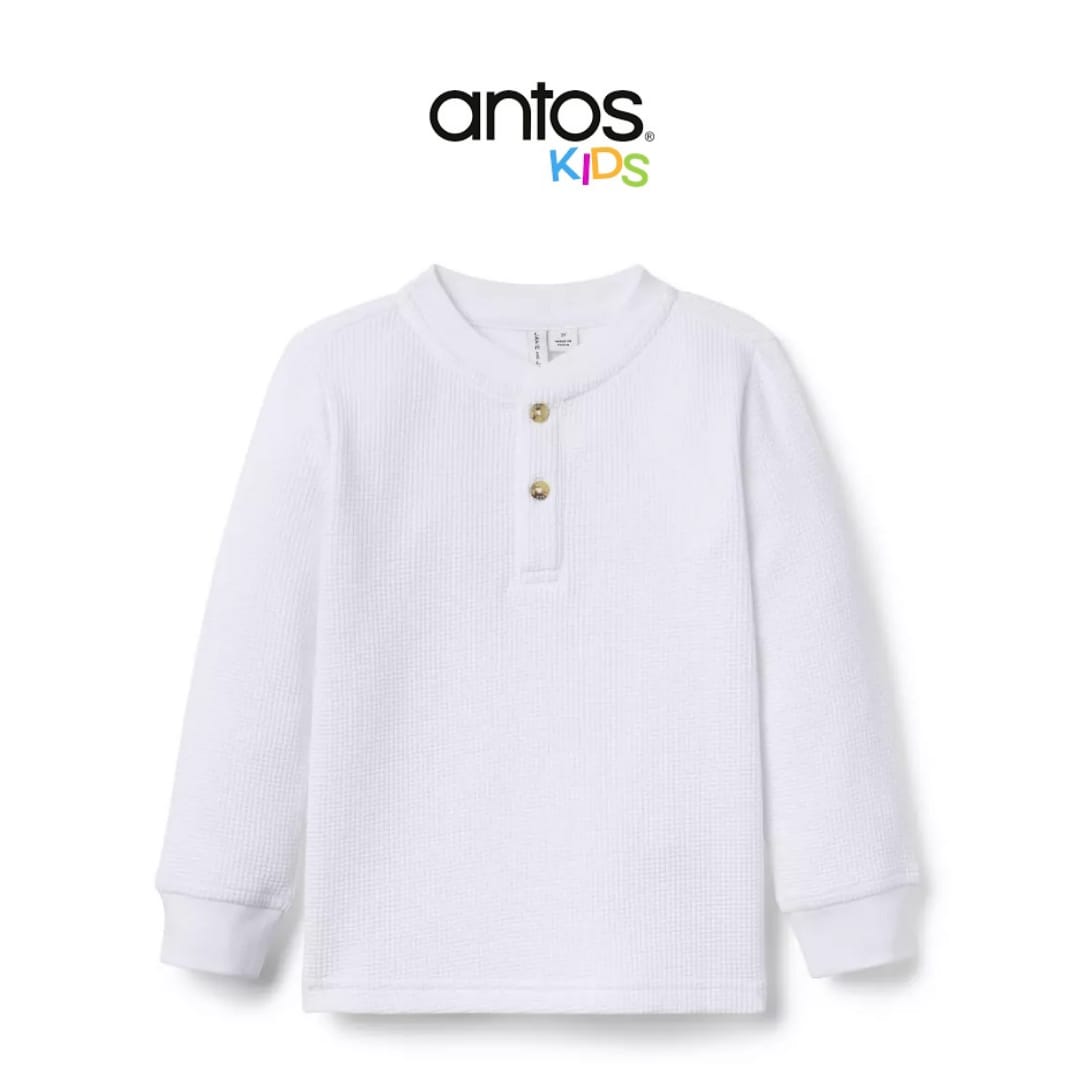 Textured Waffle Henley Tee