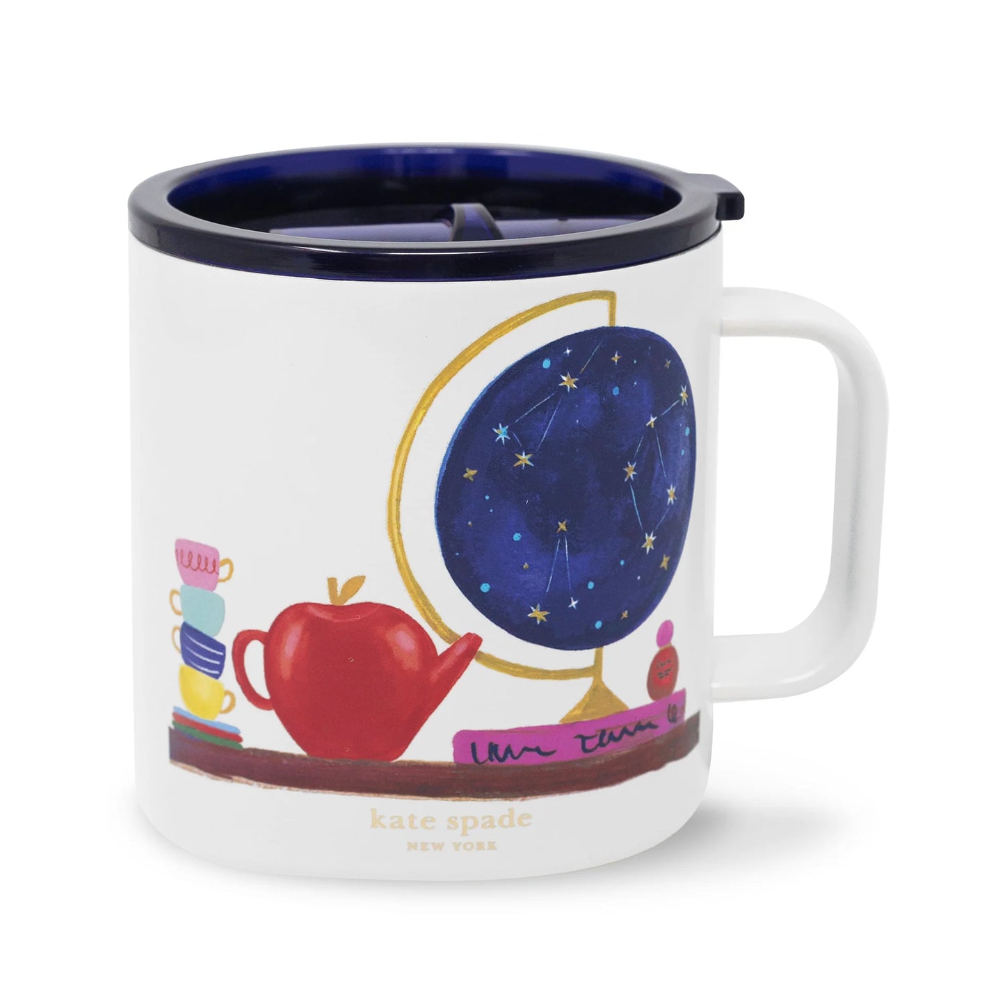 Stainless Steel Coffee Mug, Charmed Library