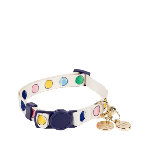 Cat Collar, Watercolor Dot
