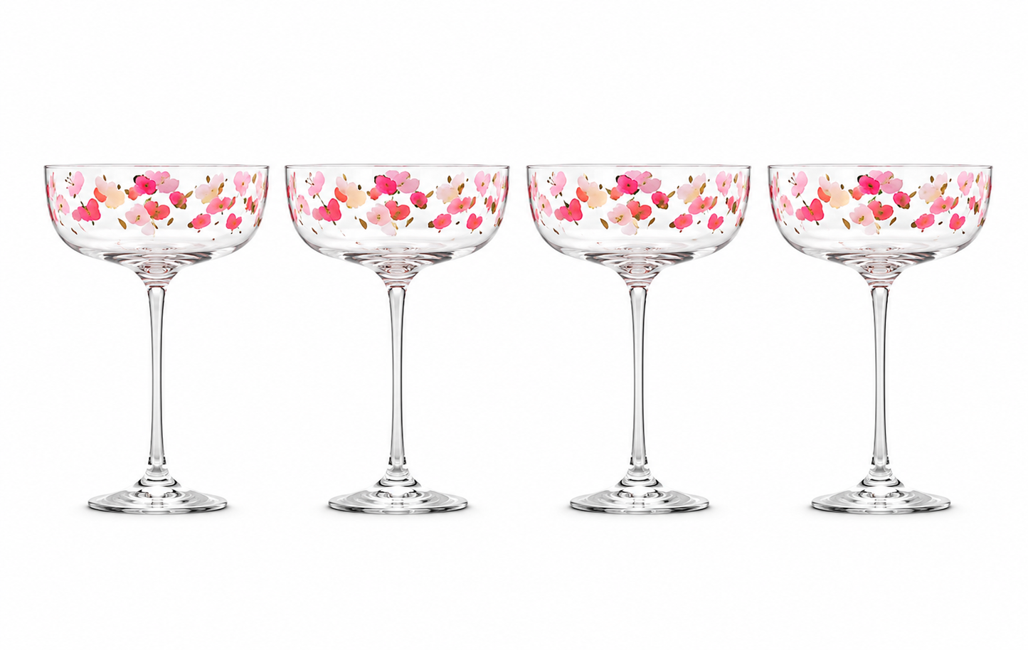 Its Raining Confetti Coupe Glasses, Set