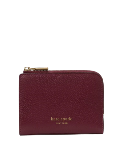 Ava Colorblocked Pebbled Leather Zip Bifold Wallet