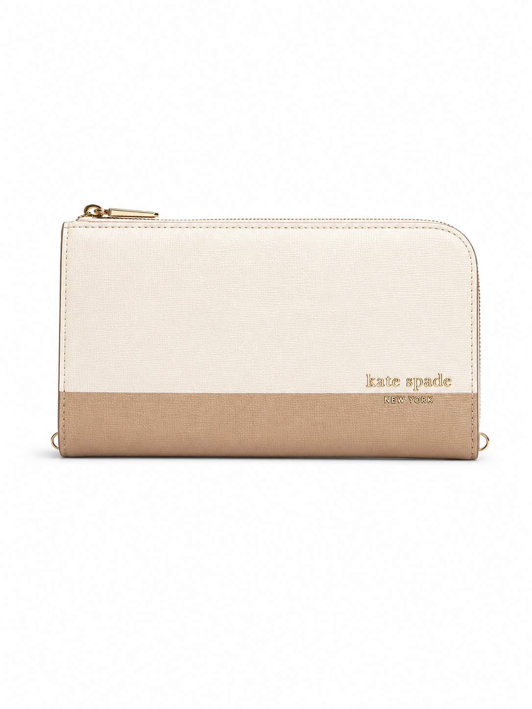 Devin Colorblocked Saffiano Leather Zip
