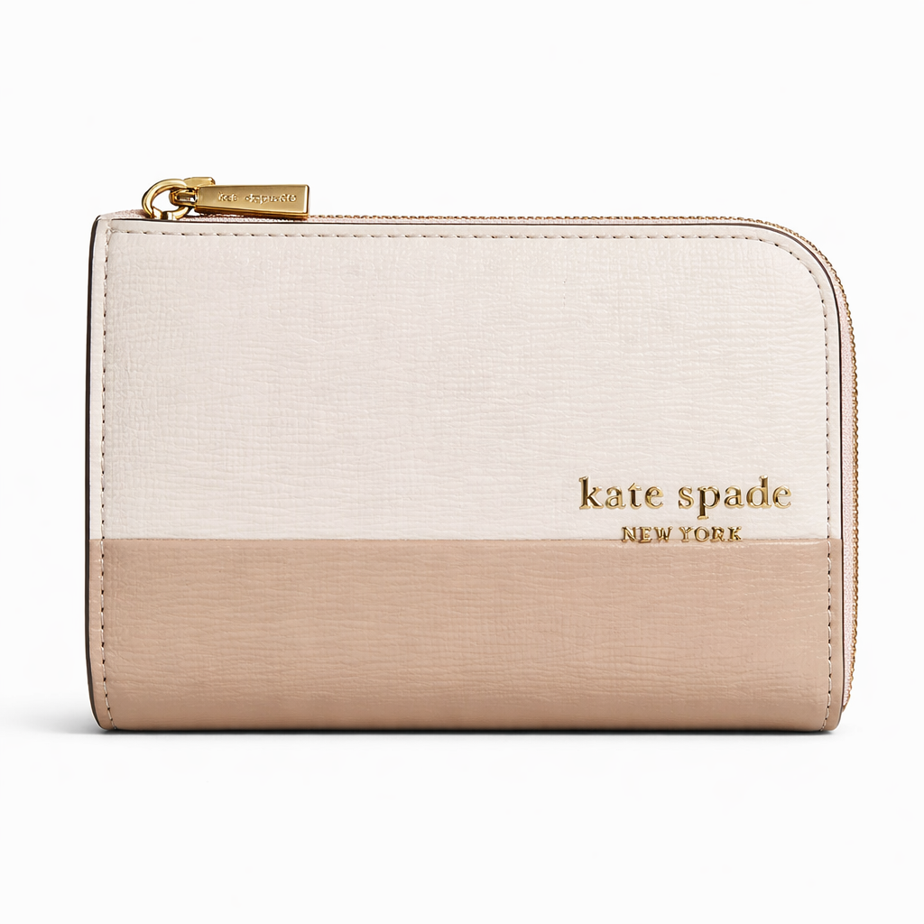 Devin Colorblocked Saffiano Leather Zip