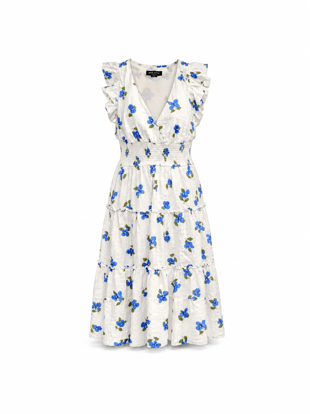 Painterly Bouquet Flutter Sleeve Tiered