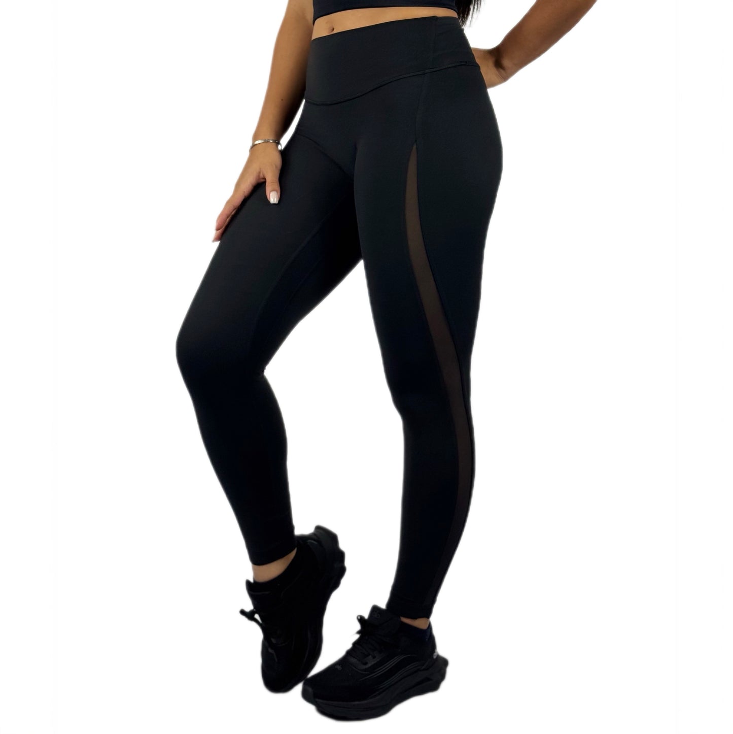 "Nulu High-Rise Mesh-Panel Tight 25"""