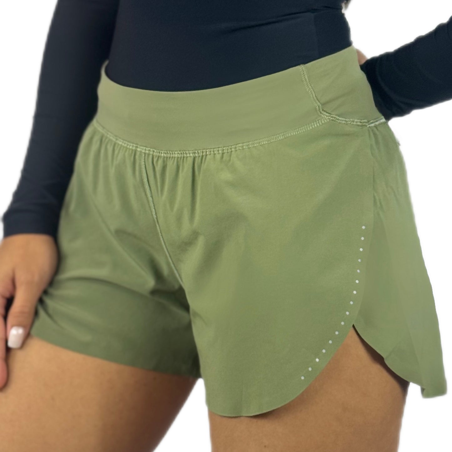 "Fast And Free High-Rise Split Short 3""