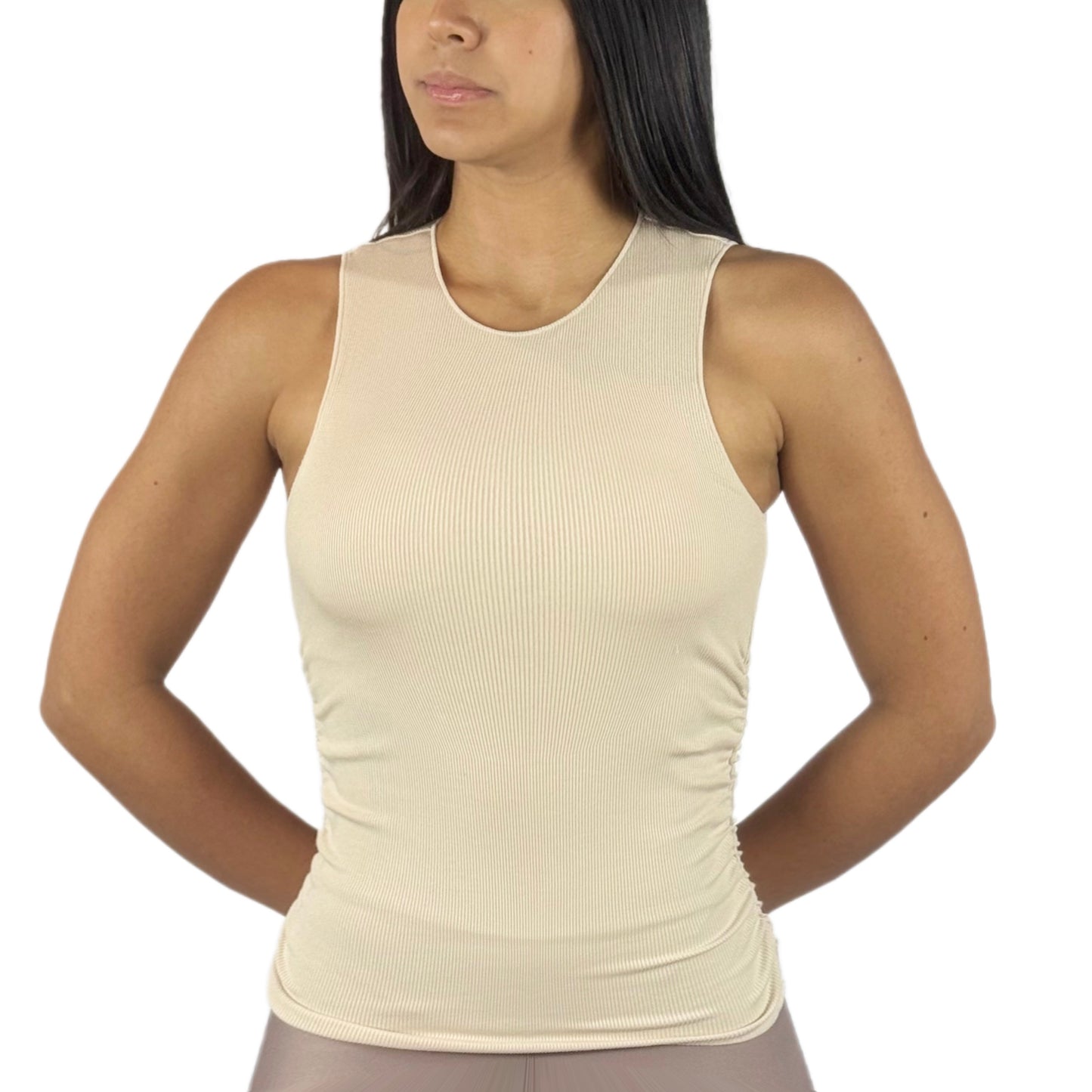 Ribbed En Pointe Tank