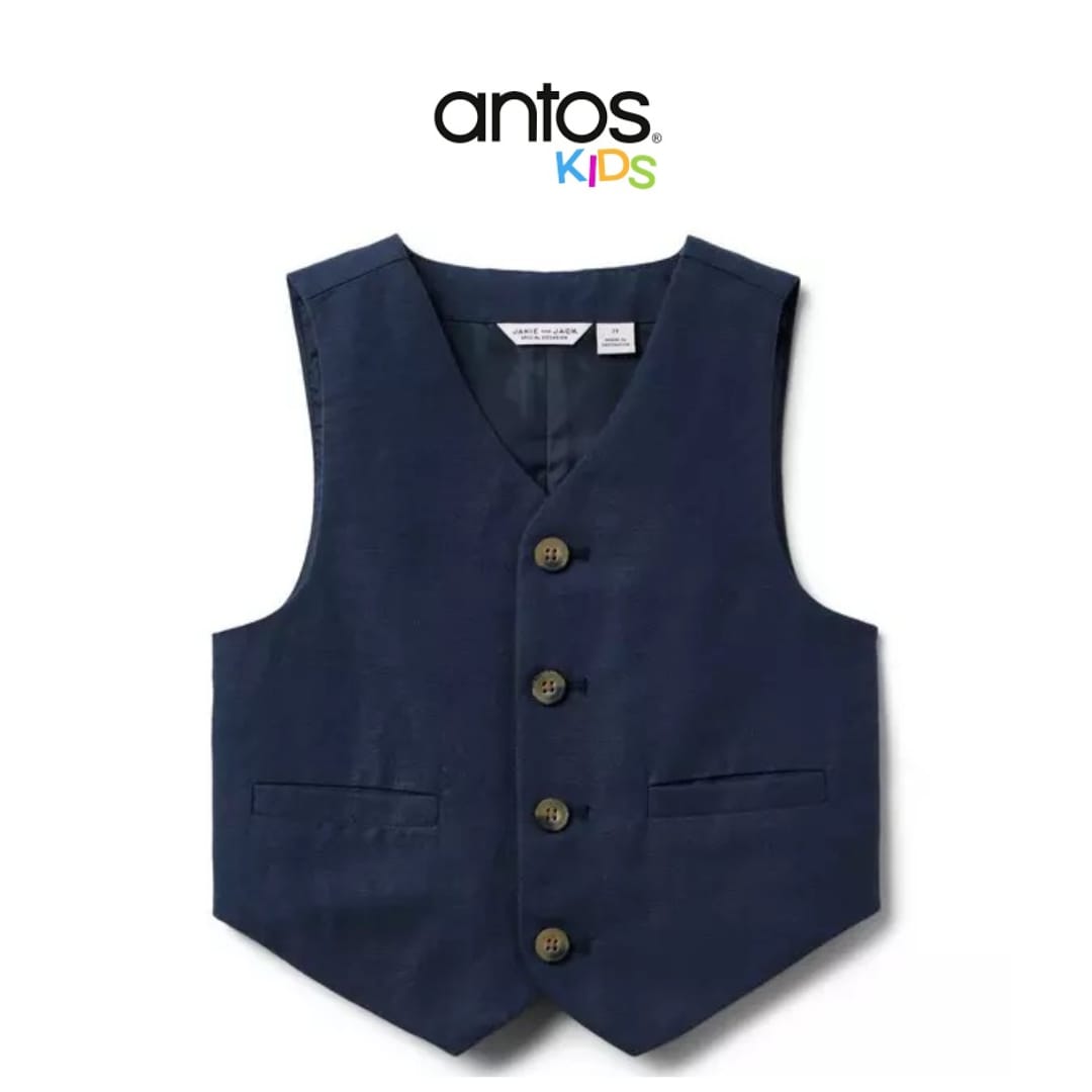 Linen-Cotton Suit Vest