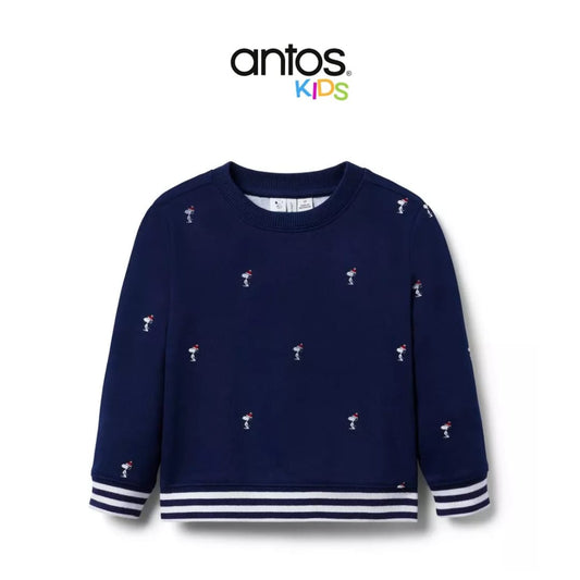 Peanuts Snoopy Santa Striped Cuff Sweat