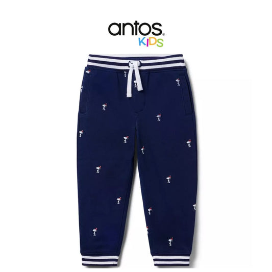 Peanuts Snoopy Santa Striped Cuff Jogger