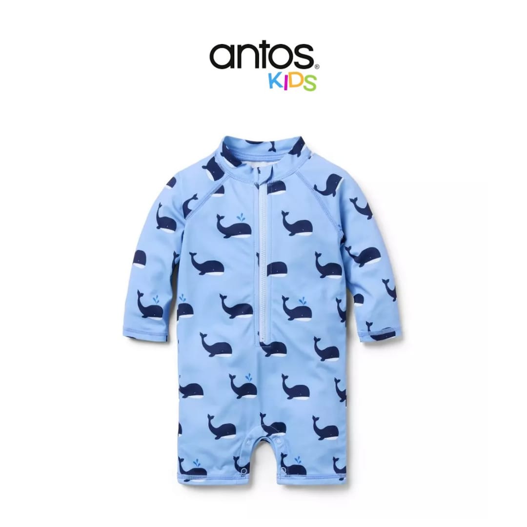 Baby Recycled Whale Rash Guard Swimsuit