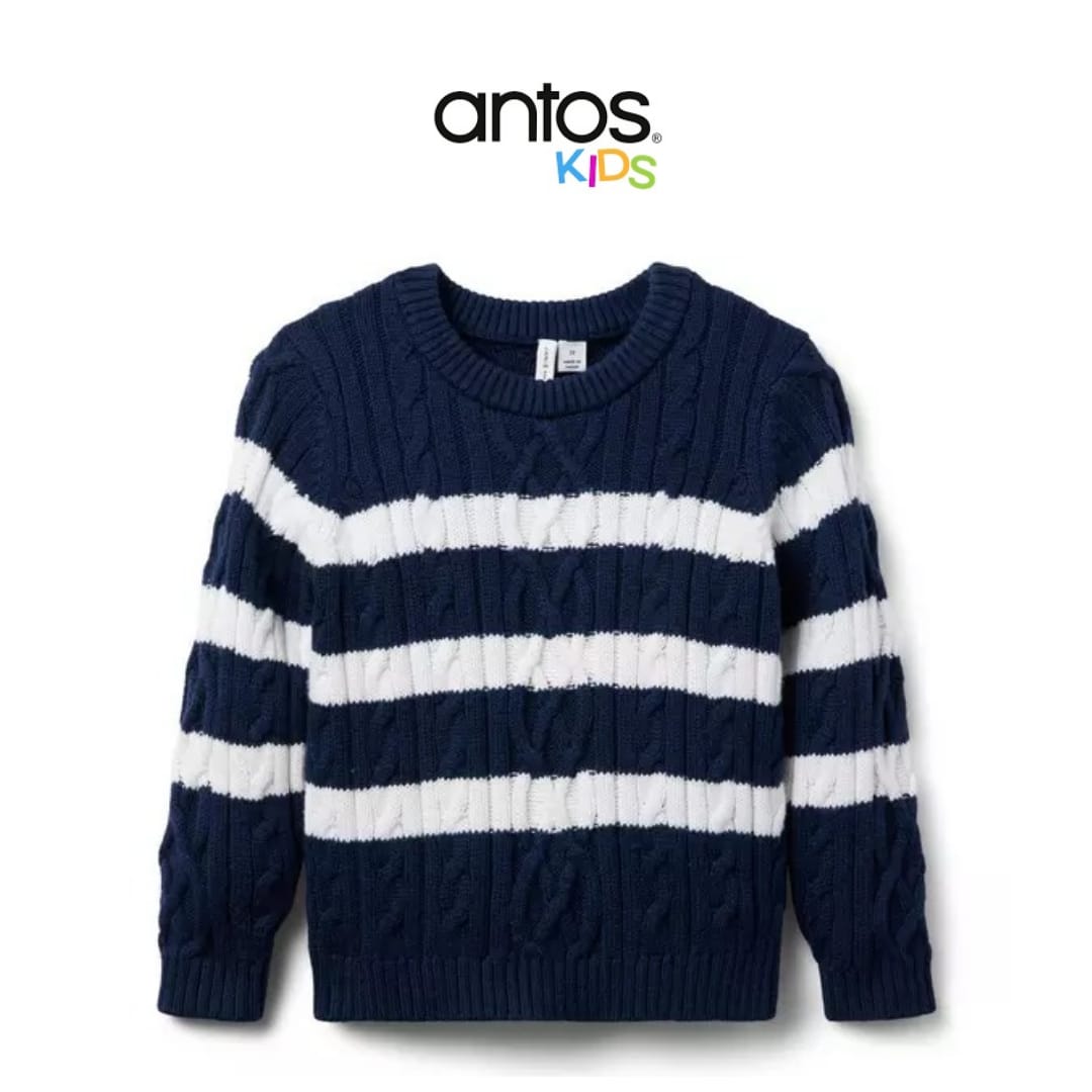Striped Cable Knit Sweater