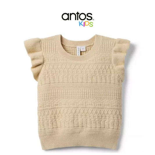 Textured Flutter Sleeve Sweater