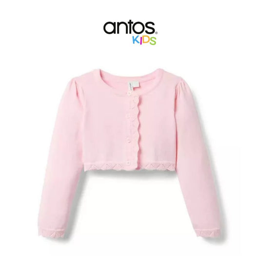 Crochet Trim Cropped Cardigan