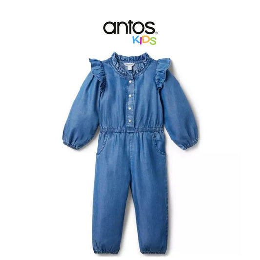 The Chambray Ruffle Jumpsuit