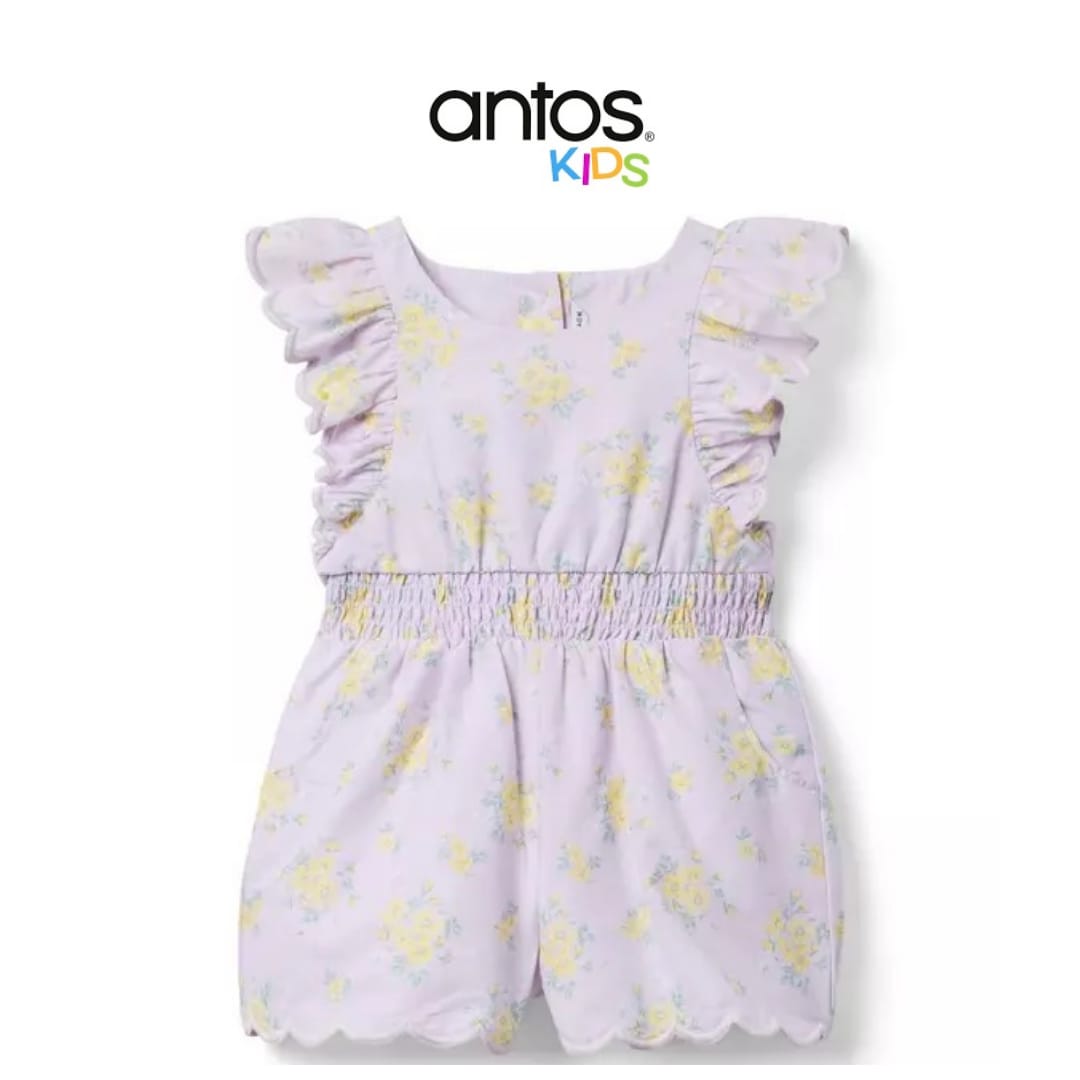 Floral Scalloped Romper