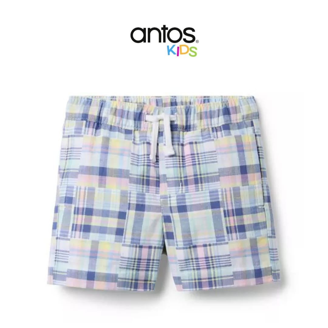 Plaid Patchwork Pull-On Short