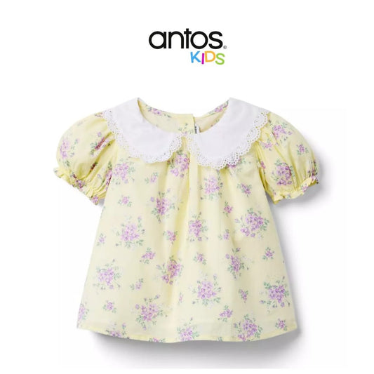 Floral Lace Collared Top