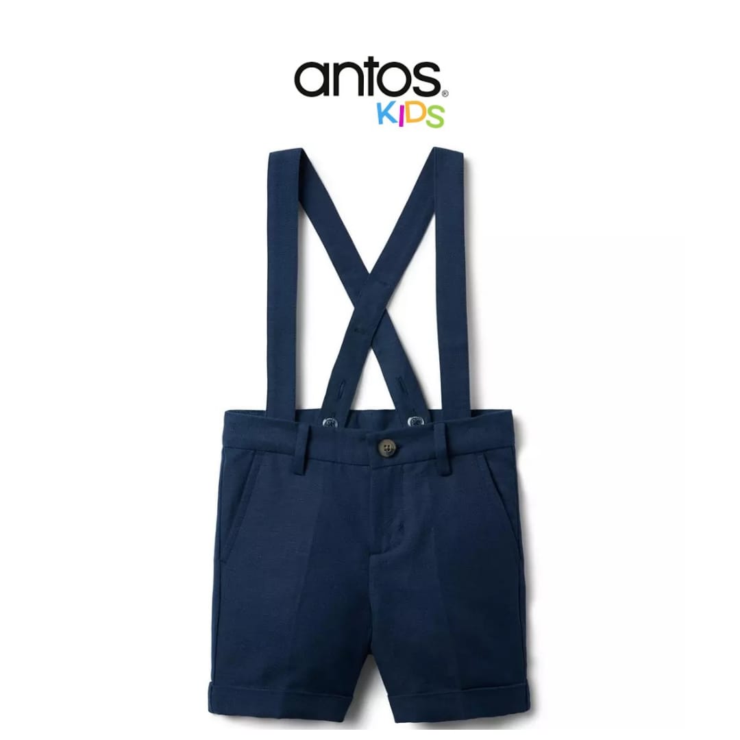 Linen-Cotton Suspender Short