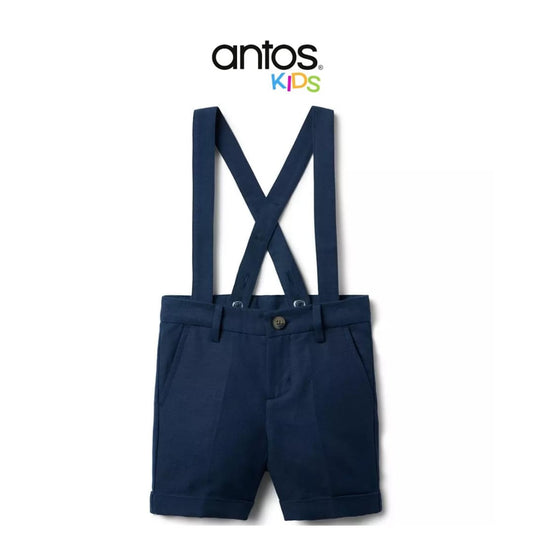 Linen-Cotton Suspender Short