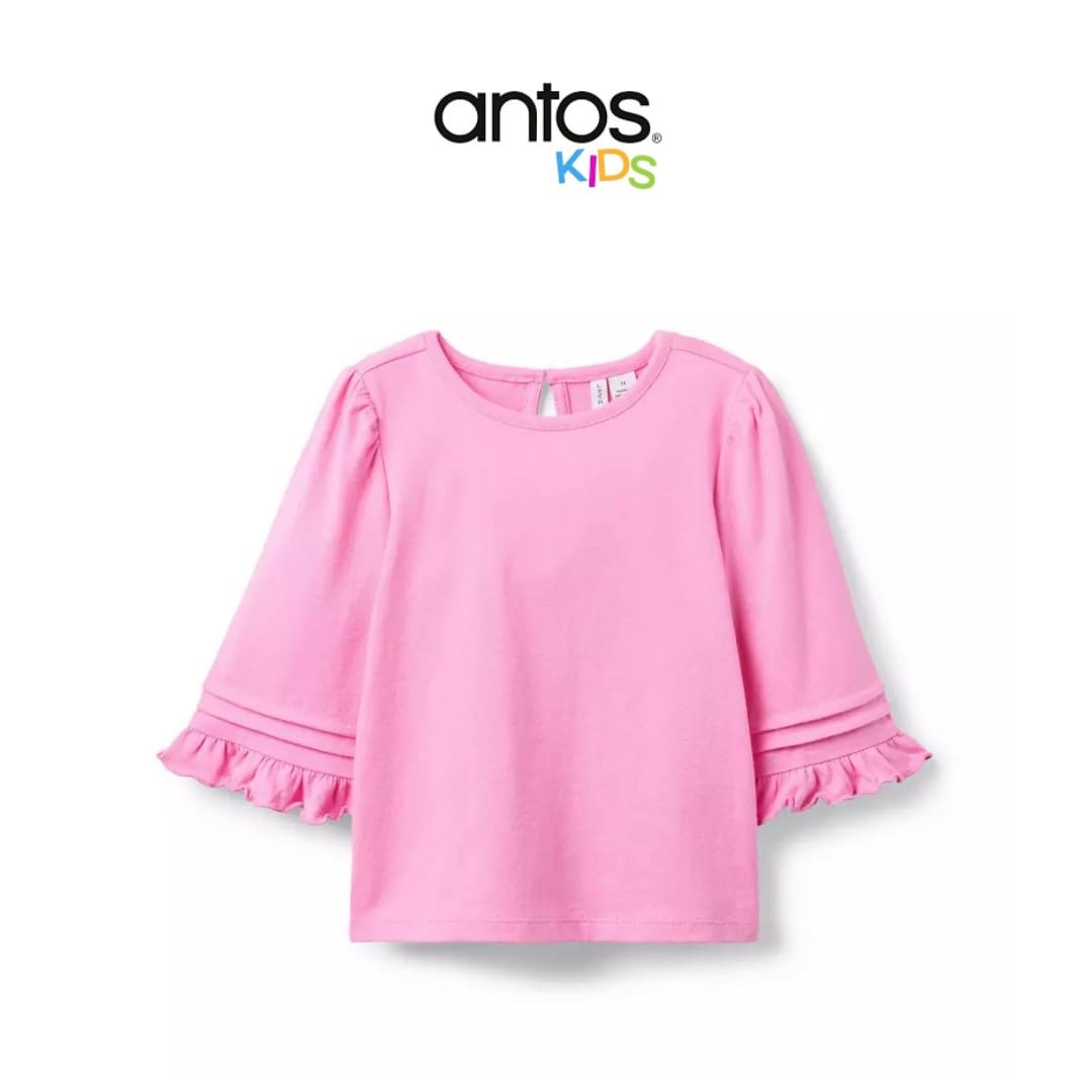 Pintuck Ruffle Sleeve Top