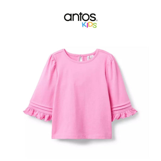 Pintuck Ruffle Sleeve Top