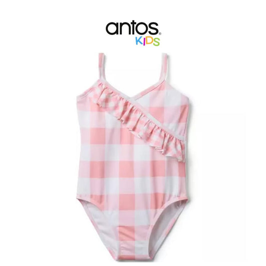 Recycled Gingham Ruffle Swimsuit