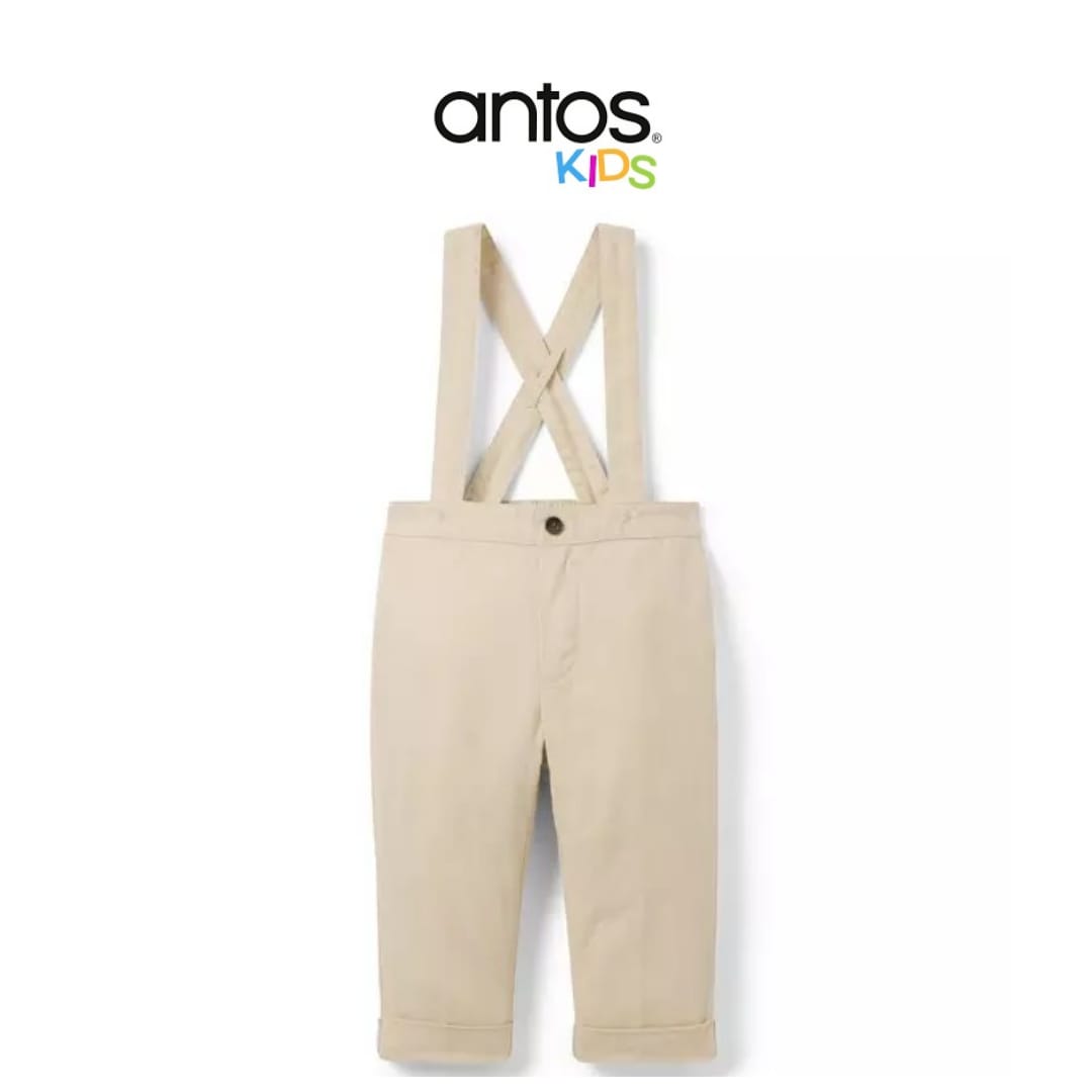 Baby Linen Cotton Suspender Pant