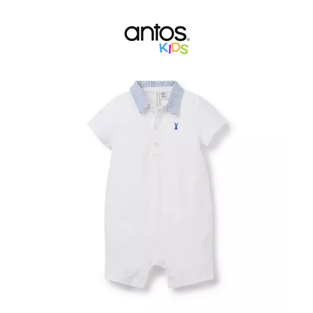 Baby Bunny Collared Pique Romper