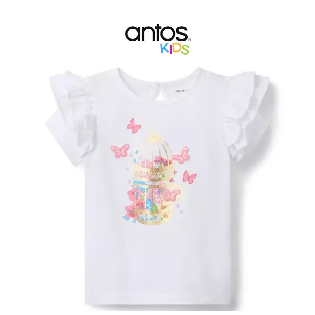 Butterfly Ruffle Sleeve Tee