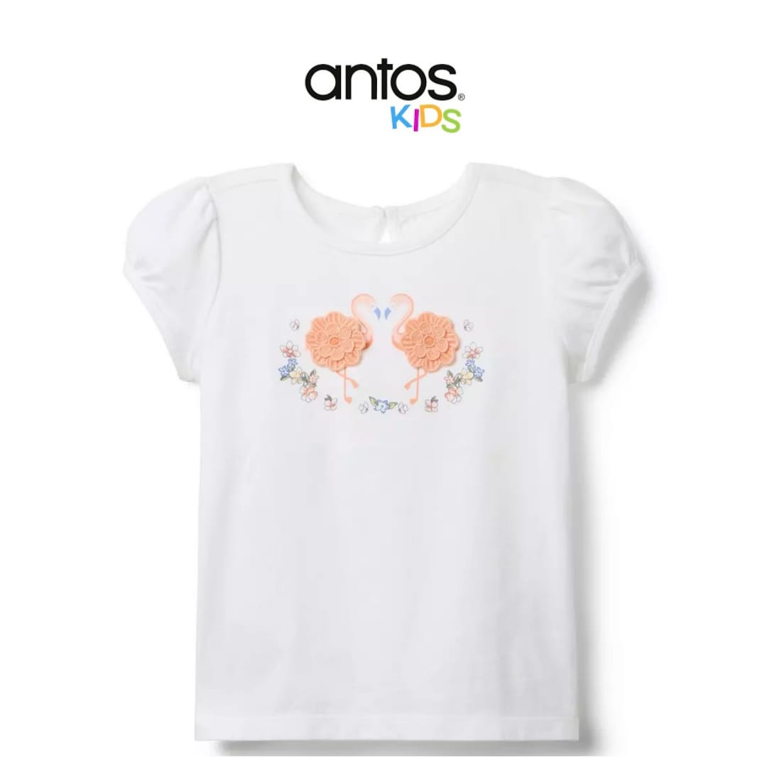 Flamingo Puff Sleeve Tee