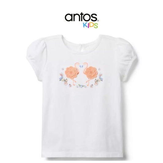 Flamingo Puff Sleeve Tee