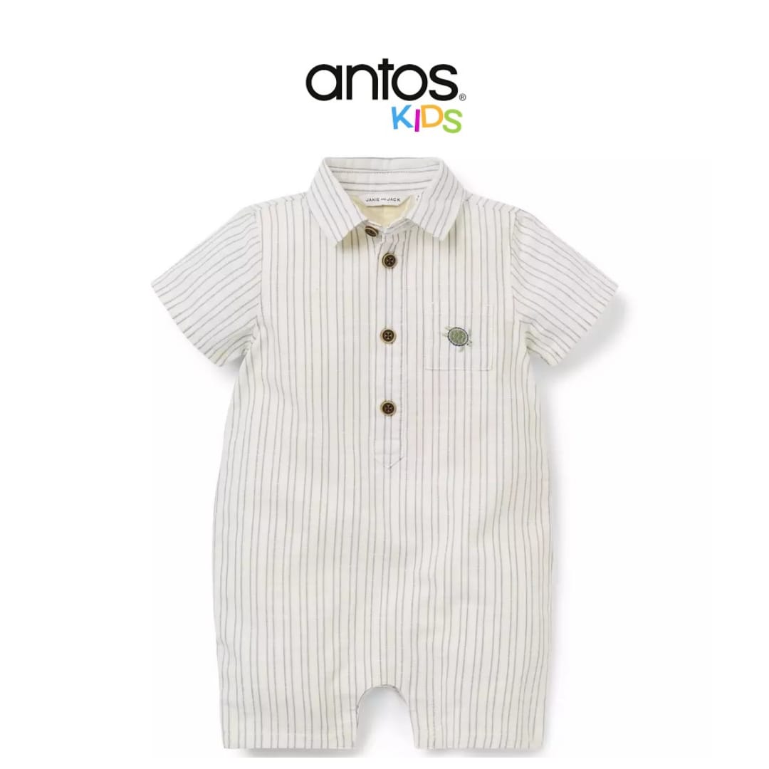 Baby Striped Sea Turtle Romper