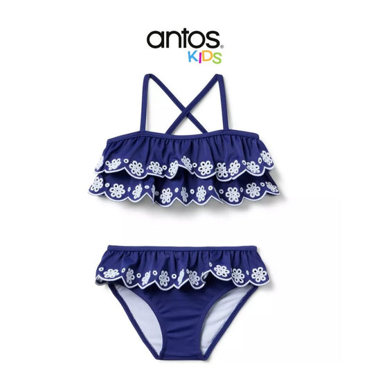 Recycled Eyelet Ruffle 2-Piece Swimsuit