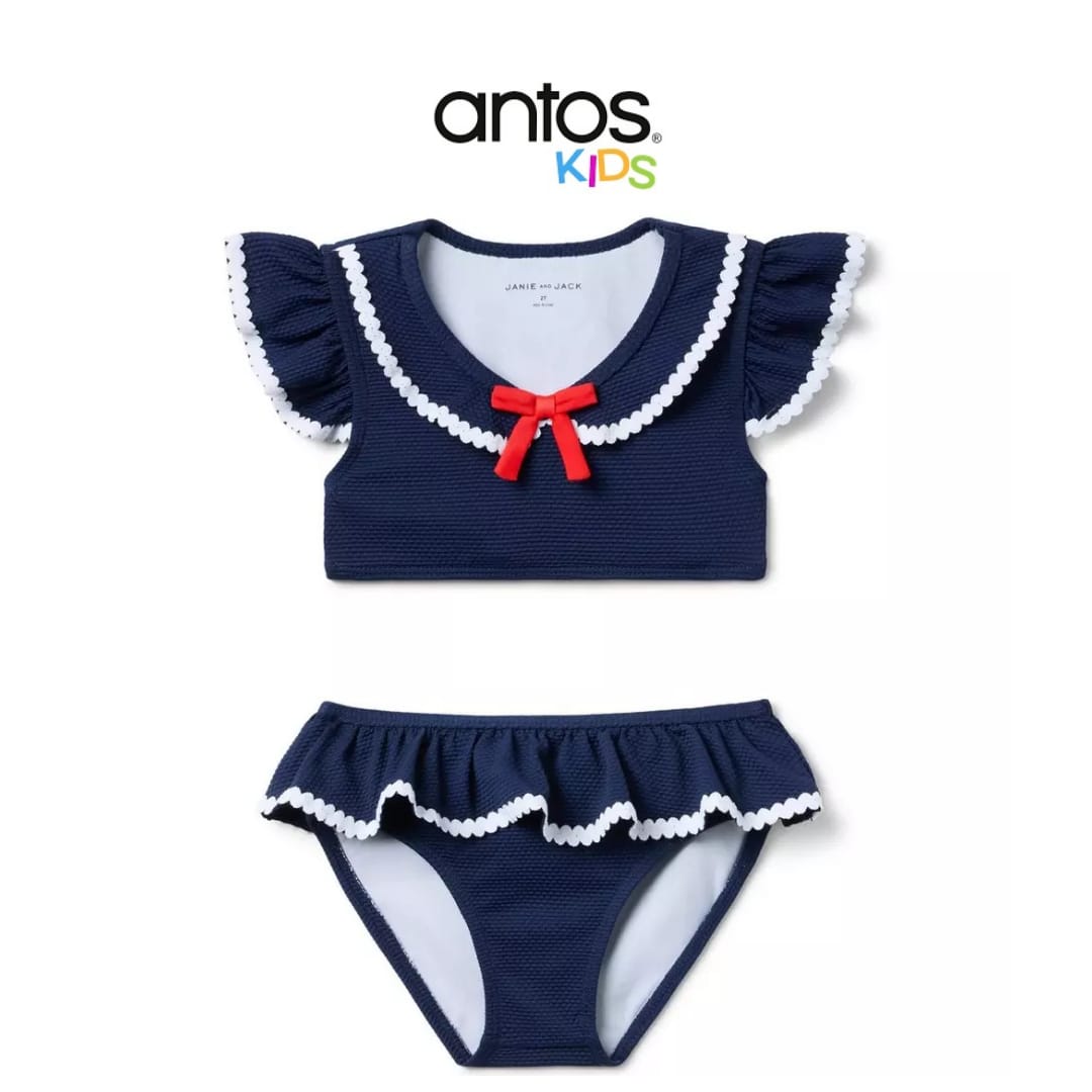 Recycled Textured Ruffle 2-P. Swimsuit