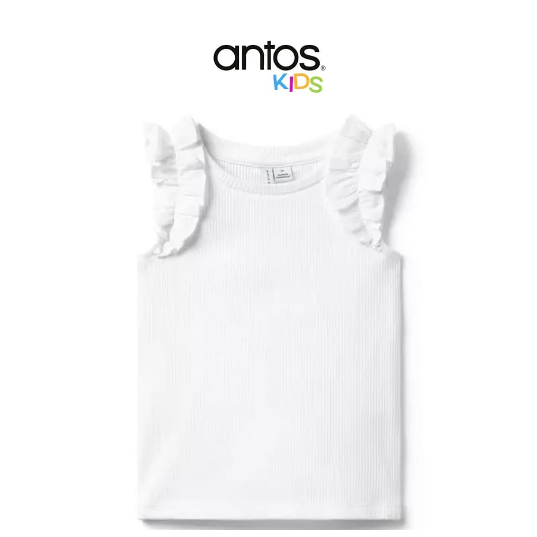 Ribbed Ruffle Sleeve Top