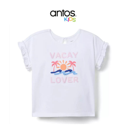 Vacay Ruffle Sleeve Tee