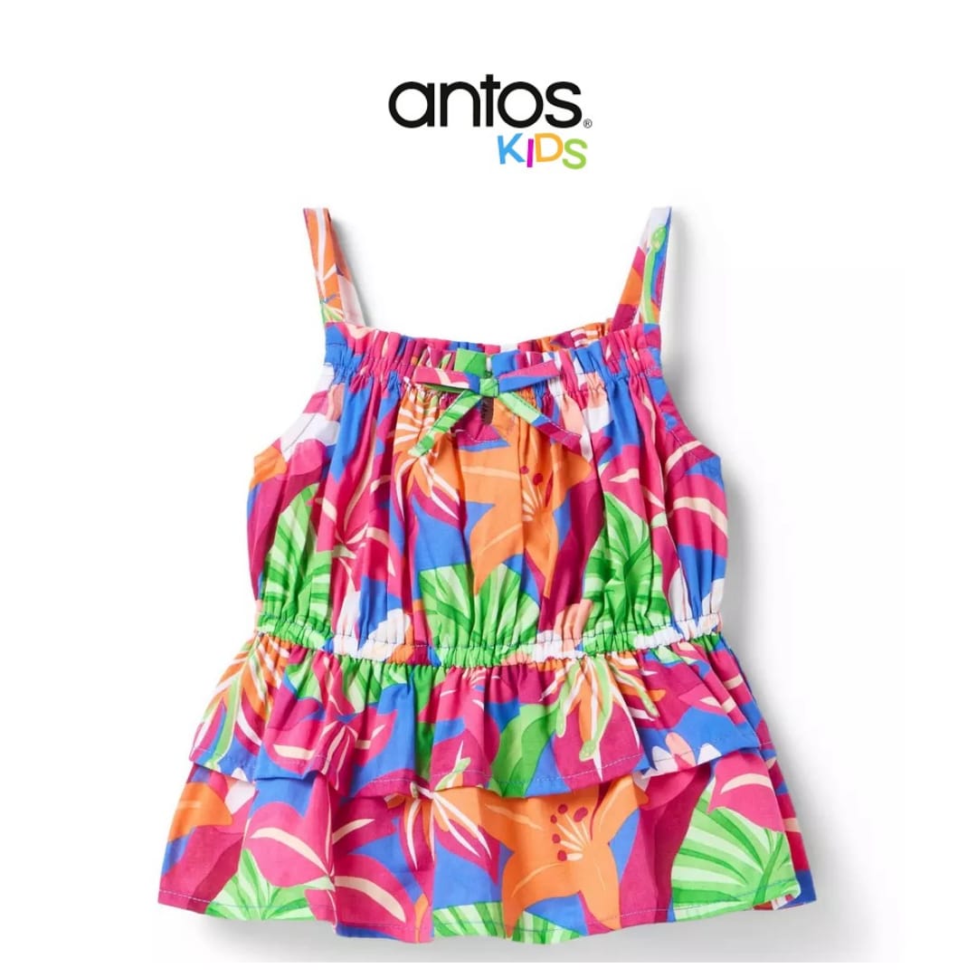 Tropical Floral Peplum Top