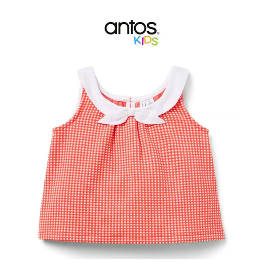 Gingham Bow Top