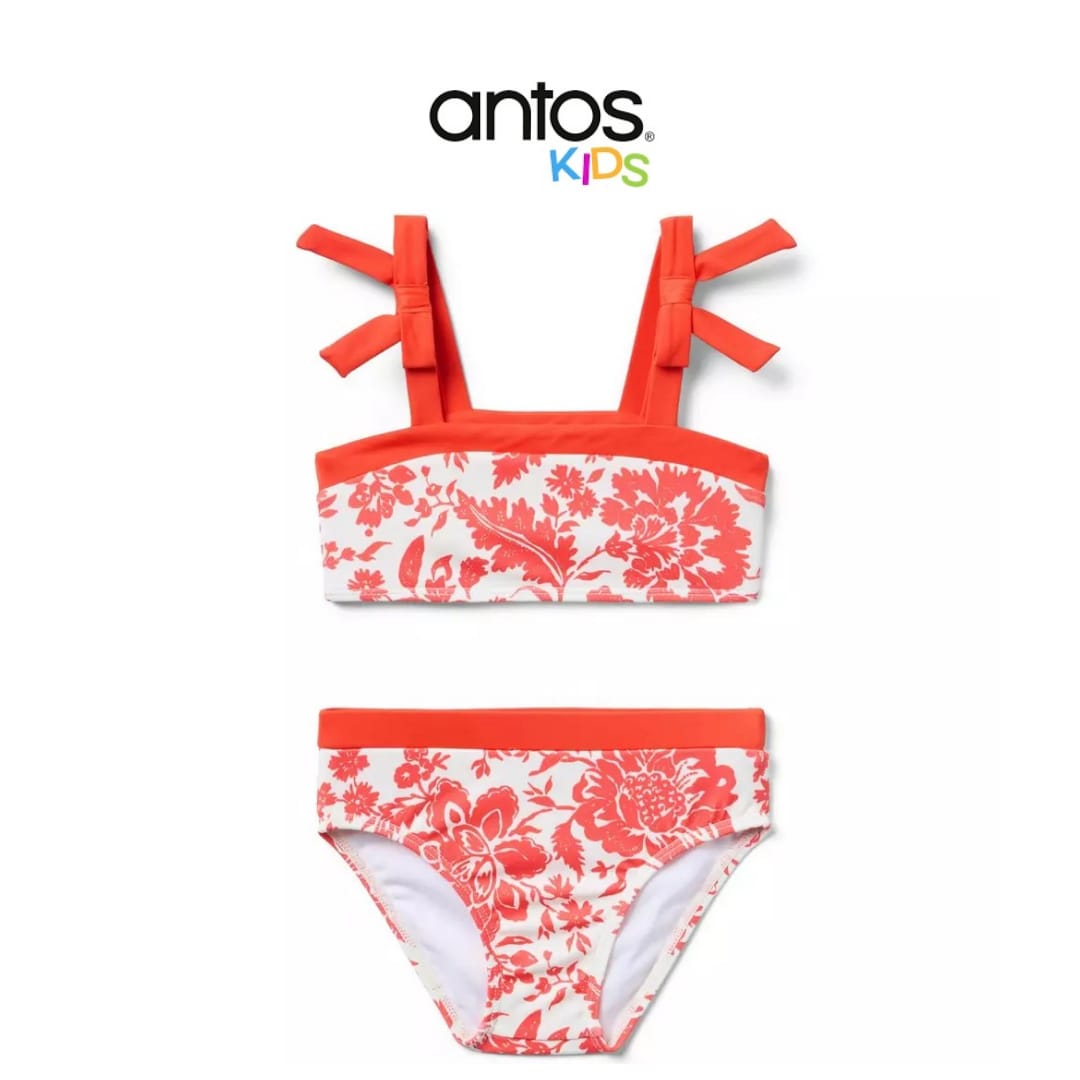 Recycled Floral Bow 2-Piece Swimsuit